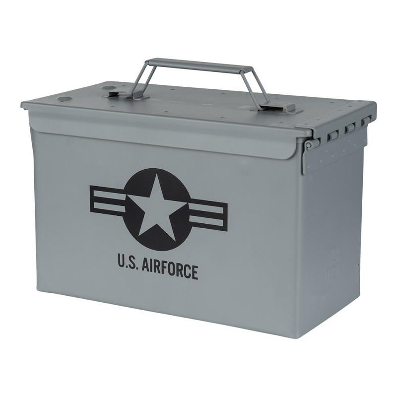 Munitiekist .50  / US AIRFORCE   /  GRIJS /    30,2 cmX15,4cmX18,7cm-4190-a